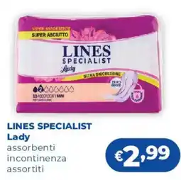 Acqua & Sapone Lines specialist lady assorbenti incontinenza assortiti offerta