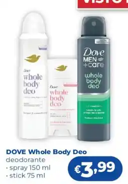 Acqua & Sapone Dove Whole Body Deo offerta