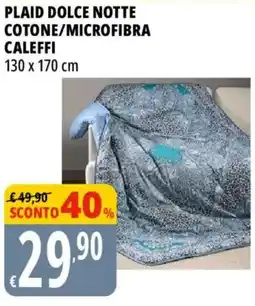 Tigros Plaid dolce notte Caleffi offerta