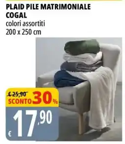 Tigros Plaid pile matrimoniale Cogal offerta