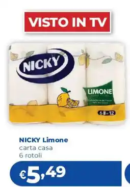 Acqua & Sapone Nicky Limone carta casa offerta