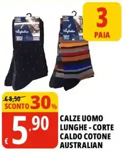 Tigros Calze uomo lunghe - corte caldo cotone australian offerta