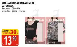 Tigros Maglia donna con cashmere Cotonella offerta