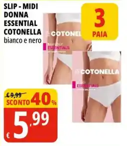 Tigros Slip midi donna essential cotonella offerta