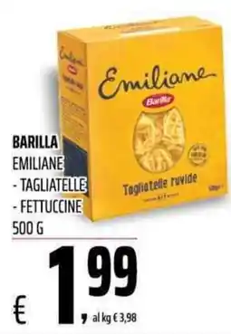 Coop Master Alleanza 3.0 Barilla Emiliane tagliatelle fettuccine offerta