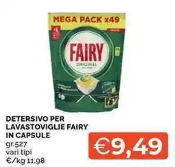 Mercatò Detersivo per lavastoviglie Fairy in capsule offerta