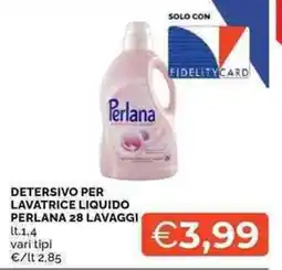 Mercatò Detersivo per lavatrice liquido Perlana offerta