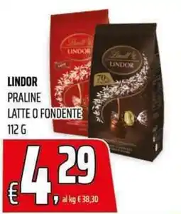 Coop Master Alleanza 3.0 Lindor praline latte o fondente offerta