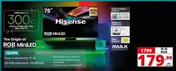 Comet Hisense Smart TV RGB MiniLED 75" 4K offerta