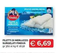 Mercatò Local Filetti di merluzzo surgelati Findus offerta