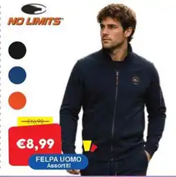Huali Market Felpa uomo No Limits offerta
