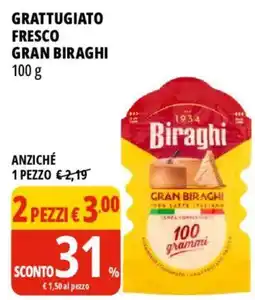 Tigros Grattugiato fresco Gran Biraghi offerta