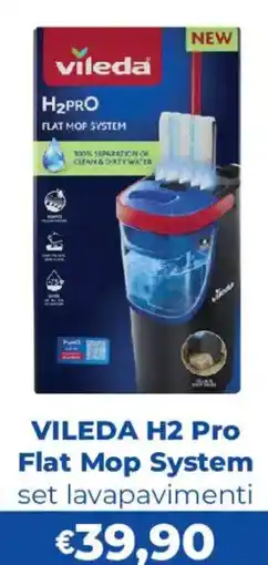 Acqua & Sapone Vileda H2 Pro Flat Mop System offerta