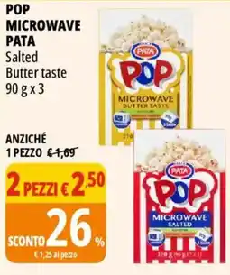 Tigros Pop microwave Pata Salted Butter taste offerta