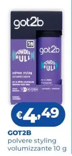 Acqua & Sapone got2b polvere styling volumizzante offerta
