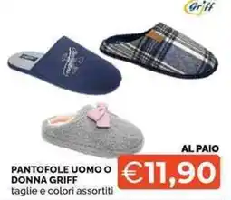 Mercatò Pantofole uomo o donna Griff offerta