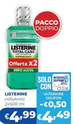 Acqua & Sapone Listerine collutorio offerta