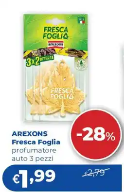 Acqua & Sapone Arexons Fresca Foglia profumatore auto offerta