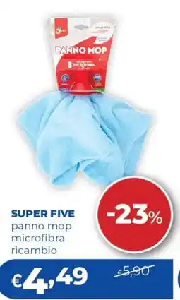 Acqua & Sapone Super Five panno mop microfibra ricambio offerta