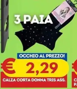 Gipsi Calza corta donna Tris Ass. offerta