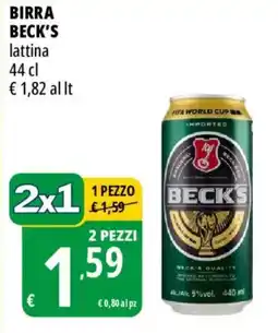Tigros Birra Beck's lattina offerta