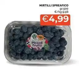 Mercatò Piccoli frutti Mirtilli Spreafico offerta