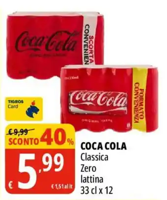 Coca Cola Classica Zero lattina