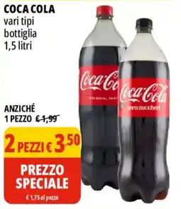 Tigros Coca Cola vari tipi bottiglia offerta
