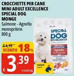 Tigros Crocchette per cane mini adult excellence special dog monge offerta