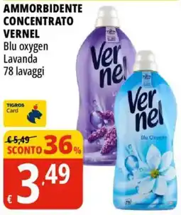 Tigros Ammorbidente concentrato Vernel Blu oxygen Lavanda offerta