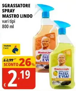 Tigros Sgrassatore spray Mastro Lindo offerta