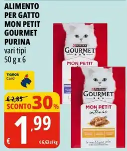 Tigros Alimento per gatto Mon Petit Gourmet Purina offerta