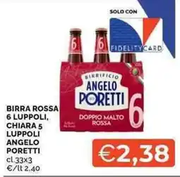 Mercatò Birra Rossa 6 Luppoli, Chiara 5 Luppoli Angelo Poretti offerta
