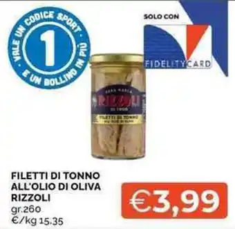 Filetti di tonno all'olio di oliva Rizzoli