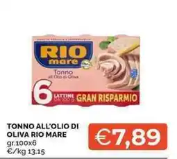 Mercatò Tonno all'olio di oliva Rio Mare offerta