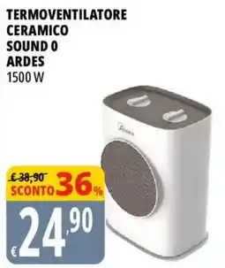 Tigros Termostato ventilatore ceramico sound 0 ardes offerta