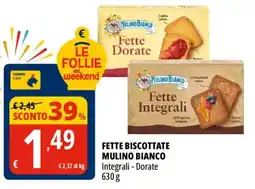 Tigros Fette biscottate Mulino Bianco offerta