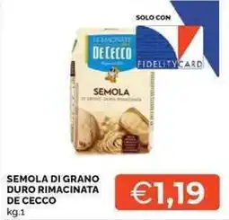Mercatò Semola di grano duro rimacinata De Cecco offerta