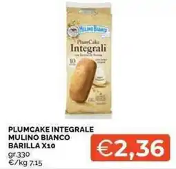 Mercatò Plumcake integrale mulino bianco offerta