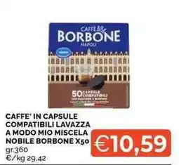 Mercatò Caffè in capsule compatibili Lavazza a modo mio miscela nobile borbone offerta