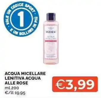 Acqua micellare lenitiva acqua alle rose