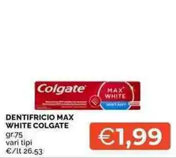 Mercatò Dentifricio Max White Colgate offerta