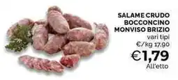 Mercatò Salame crudo bocconcino Monviso offerta
