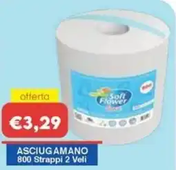 Huali Market Asciugamano Soft Flower offerta