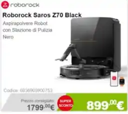Next Roborock Saros Z70 Black offerta