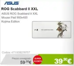 Next ASUS ROG Scabbard II XXL Mouse Pad Kojima Edition offerta