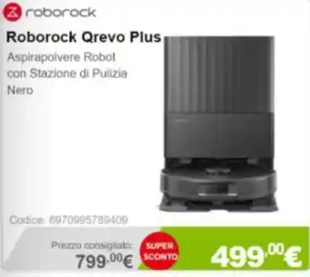 Roborock Qrevo Plus Aspirapolvere Robot con Stazione di Pulizia Nero