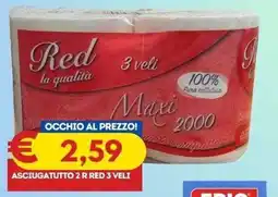 Gipsi Asciugatutto 2 R Red 3 veli offerta
