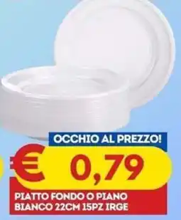 Gipsi Piatto fondo o piano bianco offerta