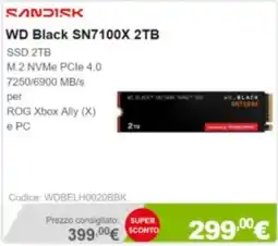 Next WD Black SN7100X 2TB offerta